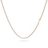 Bold Alphabet Letter Initial Charm Necklace in Rose Gold Tone